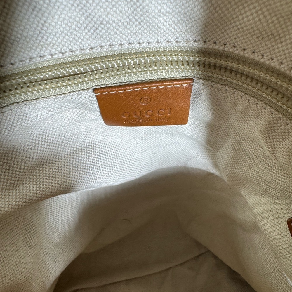 Gucci Beige and Brown GG Canvas Backpack - Picture 10 of 12